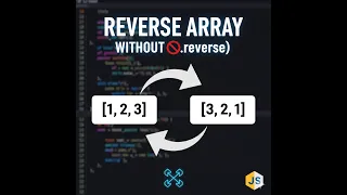 Reverse an Array Without Using reverse in JavaScript Typing Practice JavaScript Question