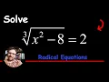 How to Solve a Radical Equation Cube Root Equation involving a Quadratic