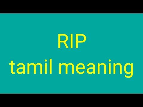 Download MP3 RIP tamil meaning/sasikumar
