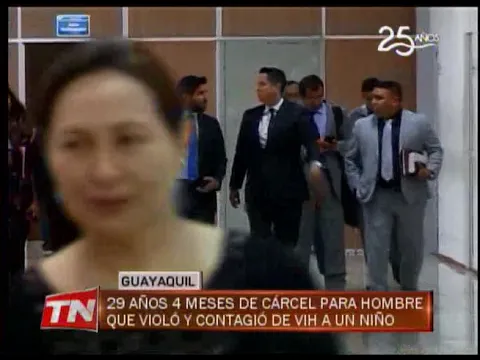 29 años 4 meses de cárcel para hombre que violó y contagió de VIH a un niño