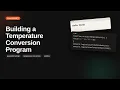 Building a Temperature Conversion Program JavaScript Tutorial for Beginners