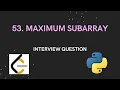 Maximum Subarray A Python Solution