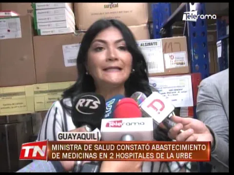 Ministra de Salud constató abastecimiento de medicinas en 2 hospitales de la urbe
