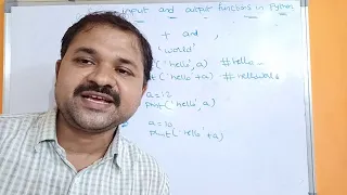 Input and Output Functions In Python Programming input print Statements