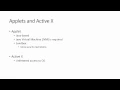 IST 815 Applets vs Applications