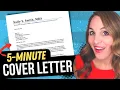 The PERFECT Cover Letter In 5 MINUTES Or Less - BEST Cover Letter Examples Template