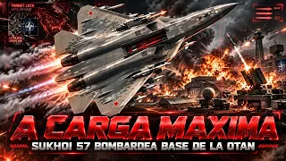 🚨 NUNCA ANTES VISTO 🚨 SUKHOI 57 BOMBARDEA BASE DE LA OTAN A CARGA MAXIMA 🚨