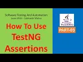 03 - TestNG Assertions and Reporting failures