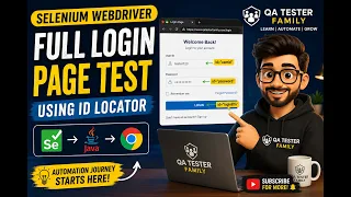 Selenium WebDriver Java Full Login Page Automation Using ID Locator Beginner Tutorial