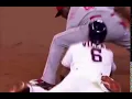 Baseball Game where Pitcher Runs Into the Catchers Butt GIF