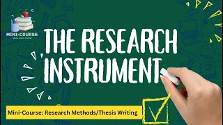 Developing the Research and Validation