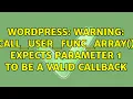 Wordpress Warning call - user