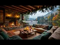 Warm Piano Jazz by the Fireplace | Gentle Jazz with Peaceful Lakeview for Work, Study, Focus