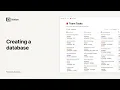 Creating a database