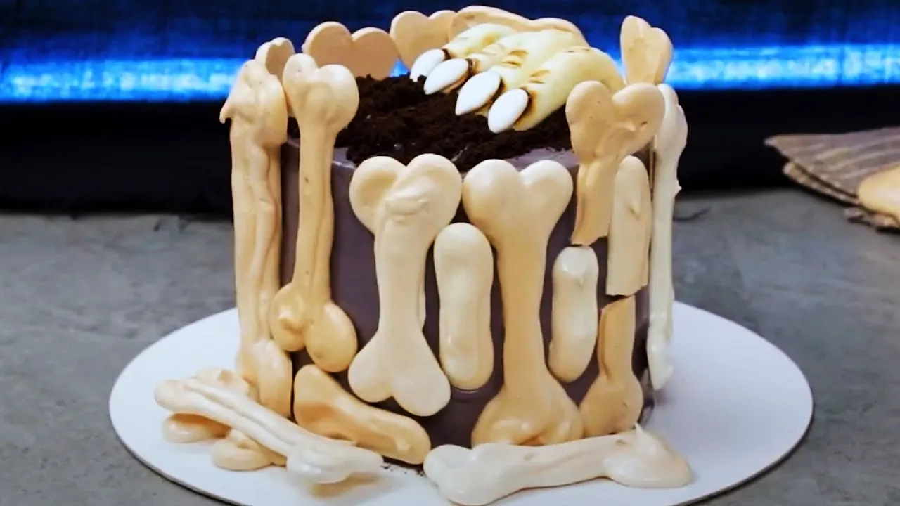 How To Make Bone Cake   Spooky Halloween Cake Ideas  By Hoopla Recipes