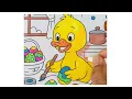 Cute Duck Painting Easter Eggs Relaxing ASMR Coloring