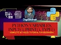 Variables Input Print Type in Python Complete Class for Students Lecture 3
