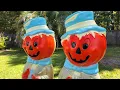 blowmoldhospital6331 review twin scarecrow - jack-o lantern head blow molds