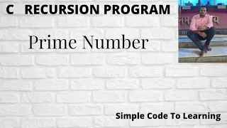 Prime Number Using Recursion Hindi