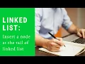 Insert a node at the tail of a Linked List Hackerrank coding4u