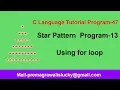Star Pattern In C programming Program-47 star pattern program-13