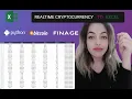 How to Import Bitcoin 7 Days Prices with OHLCV in Excel with Python Crypto API