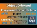 OOPs with Java Unit 5 Lec 39 Request Mapping and Request Body B Tech AKTU 2nd Year