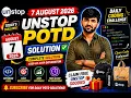 Unstop POTD Solution August 7 2026 Complete Solution Claim FREE Unstop Goodies