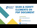 Tosca Tutorial Lesson 23 - Scan and Verify different elements on a PDF document PDF Engine