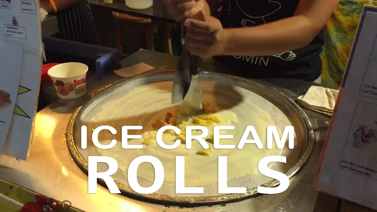 ICE CREAM ROLLS with yummy Mango