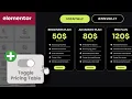 Elementor - Pricing Table with Toggle