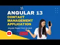 Angular 13 Project Contact Management Application Project in Angular