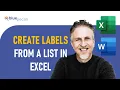 Create Labels from a List in Excel Mail Merge Labels from Excel to Word Print Avery Labels