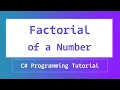 C Program to find the Factorial of a Number using For Loop
