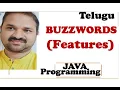 JAVA BUZZWORDS FEATURES in Telugu JAVA PROGRAMMING in Telugu OOP in Telugu
