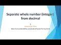 How to separate whole number integer from decimal in Excel using Kutools
