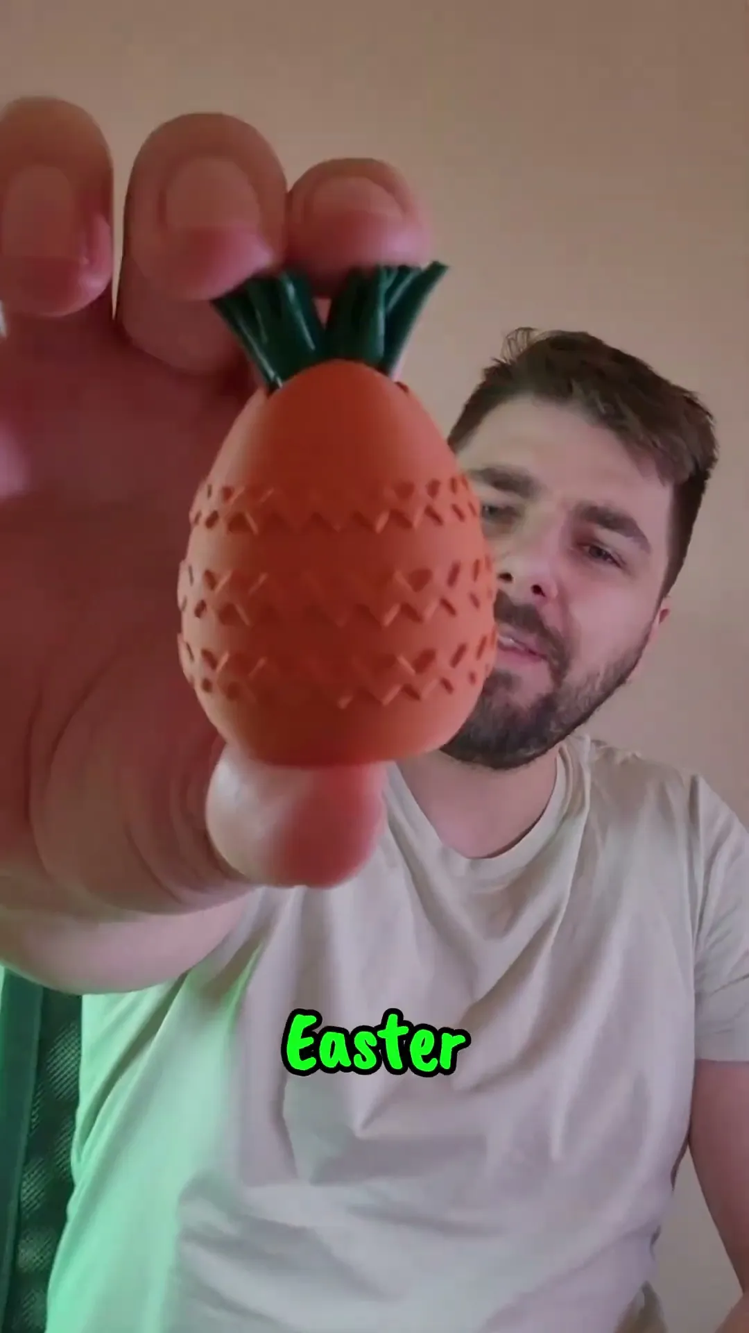 Easter Carrot Egg clicker toy