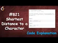 Shortest Distance to a Character Live Coding with Explanation Leetcode
