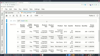 head and tail methods in Pandas