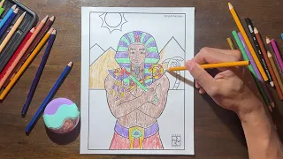 Black History Coloring Pages Egyptian King Page Quiet Coloring Activity 12 Minutes
