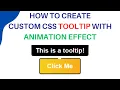 Make CSS Tooltip Custom Hover On Html Elements