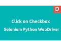 Python Selenium Click on Checkbox