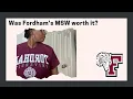 Before you apply to Fordhams Masters In Social Work Program WATCH THIS