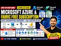 Microsoft Azure Fabric Free Subscription Data Engineering Roadmap SQL Server Setup Full Demo