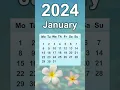 January 2024 Calendar