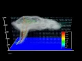 Idealized smoke simulation from a linear stationary fire