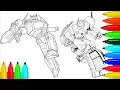 TRANSFORMERS 3 Coloring Pages Colouring Pages for Kids with Colored Markers