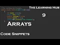 Arrays Code Snippets 9
