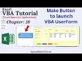 How to Make Button to Launch UserForm in Excel VBA