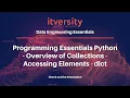 Programming Essentials Python - Overview of Collections
